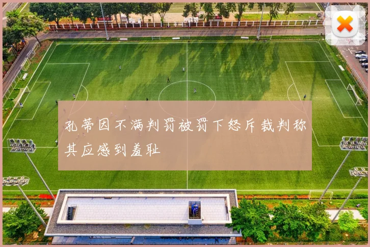 孔蒂因不满判罚被罚下怒斥裁判称其应感到羞耻